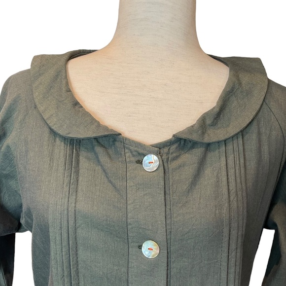 Rebe by Debra Weiss Green Pintuck Pleated Dress - Picture 5 of 7